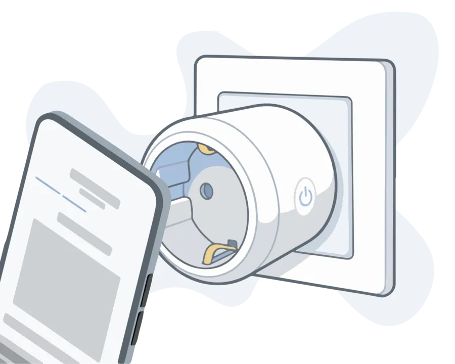 Smartphone verbindet den laundrify Adapter mit dem Heimnetz