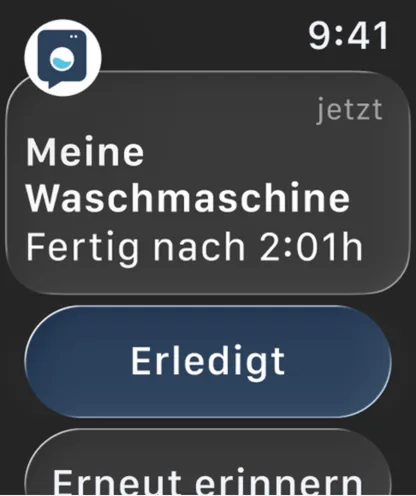 Benachrichtigung auf der Apple Watch